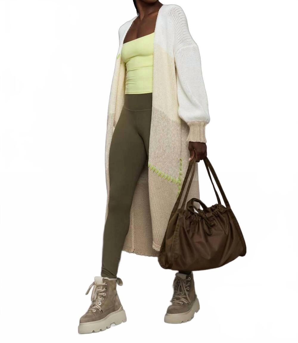 NEW KERRI ROSENTHAL alaina stripe duster in off white multi